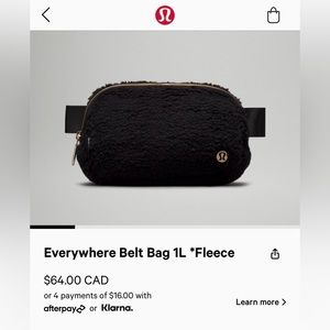 Lululemon Everywhere Belt Bag 1L *Fleece